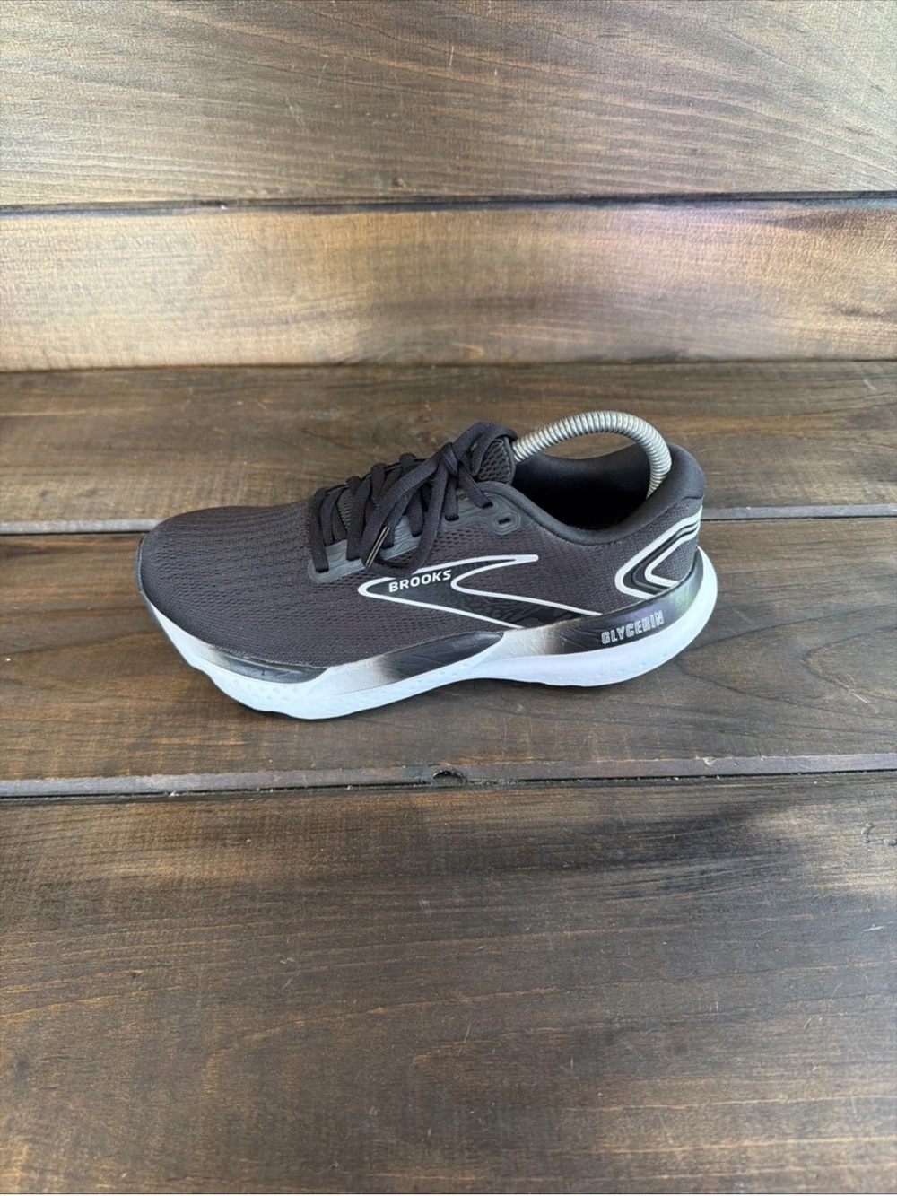 Brooks Glycerin 21 Black & White Sneakers Running Shoes Women Size 8.5 B - Picture 9 of 11